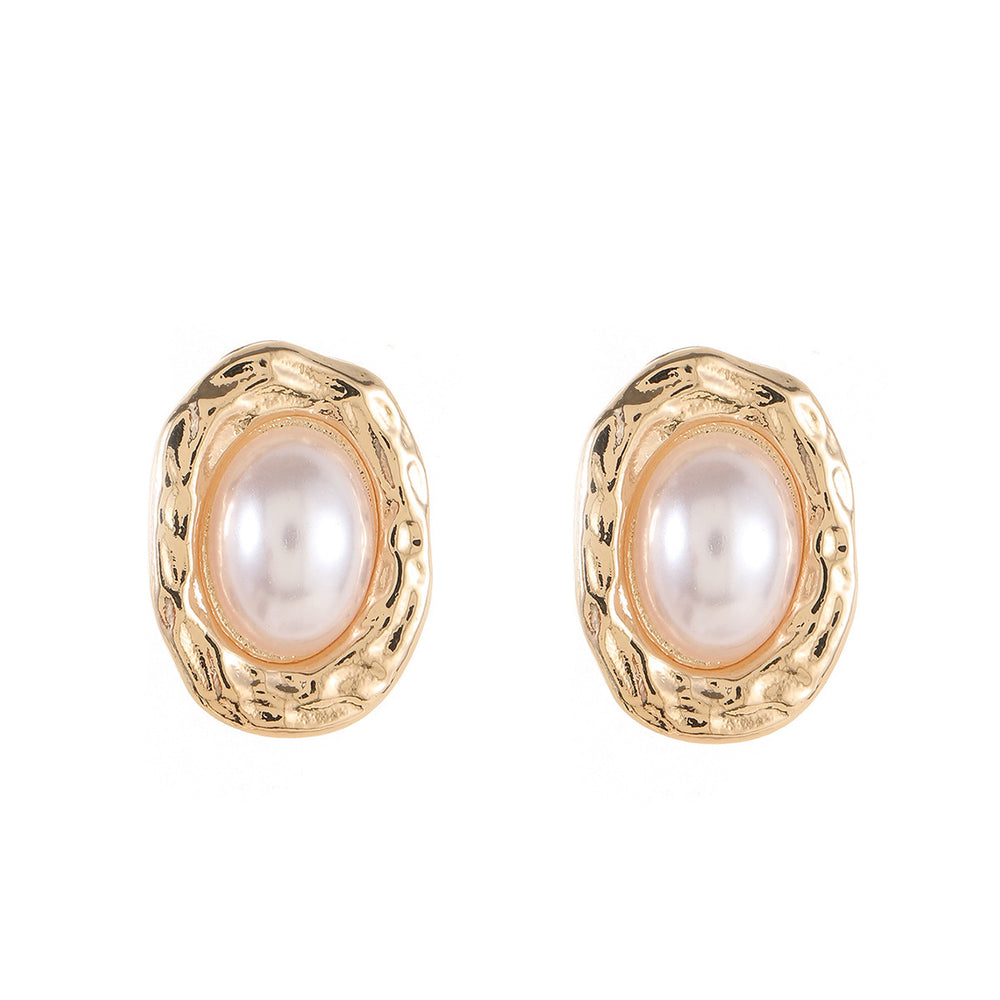 Wholesale pearl stud earrings for women - european and american fashion, statement earrings with a high-end feel, geometric irregular flower and heart earrings for women