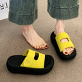 Thick solevelcro sandals and slippers for women summeroutwear2026 new arrivaleasiest for matchslimming look one-line slippers casual sandals