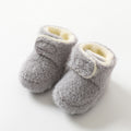 Babibele autumn/winter thickened warm baby socks & shoes - non-slip floor socks for infants & toddlers, soft sole shoes, solid color footwear