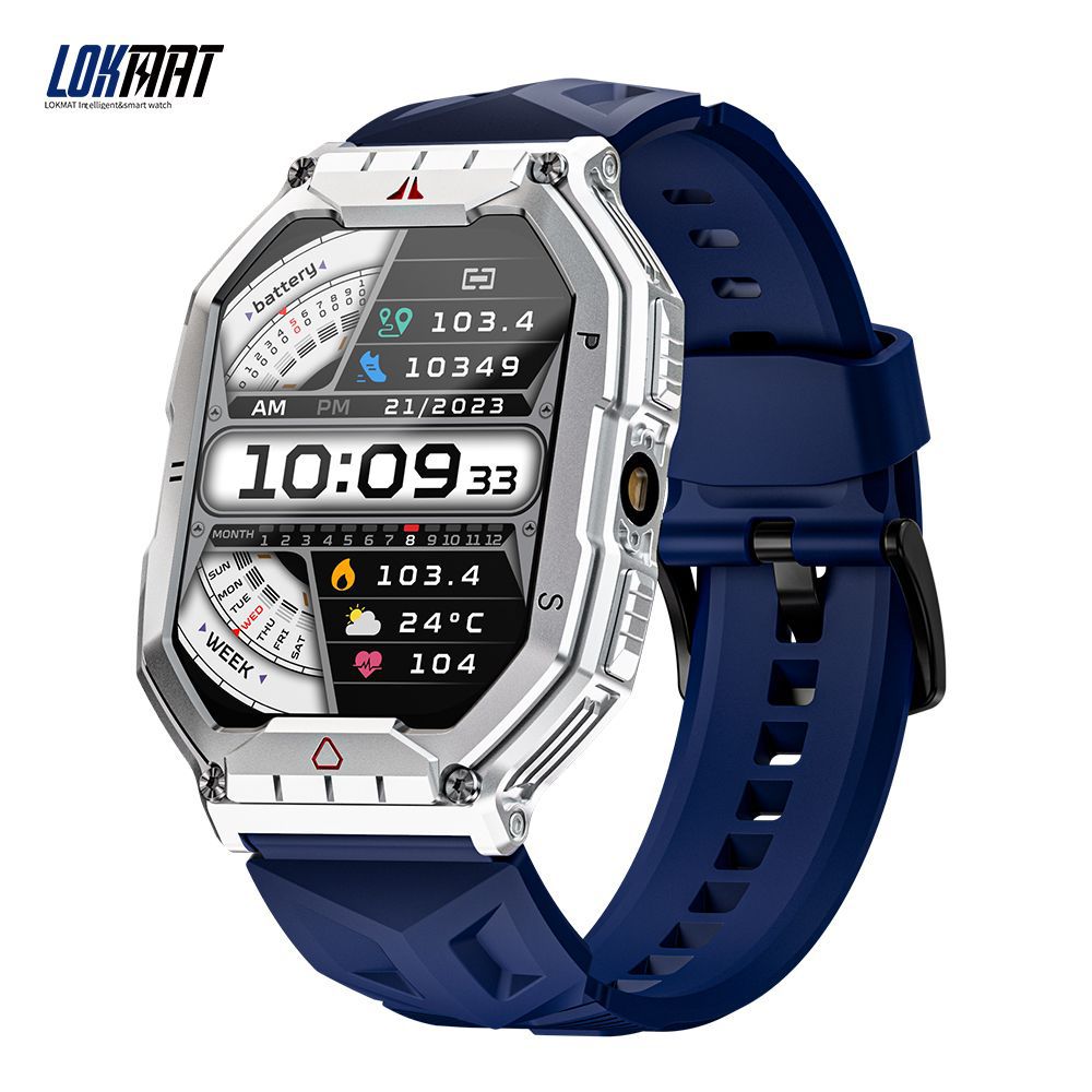 Lokt new smart watch compass flashlight altimeter barometer tech-style call authentic men's watch