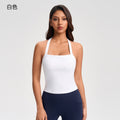 Sexy halter top with built-in bra pads - push-up, running, fitness, yoga tank top - yg-1010