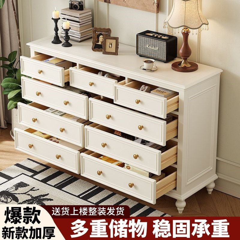 American rubber wood chest of drawers bedroom bed end drawer storage dresser 579 chest of drawers living room storage cabinet against the wall