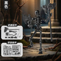 [black] assembled skeleton building block figure * opp bag
