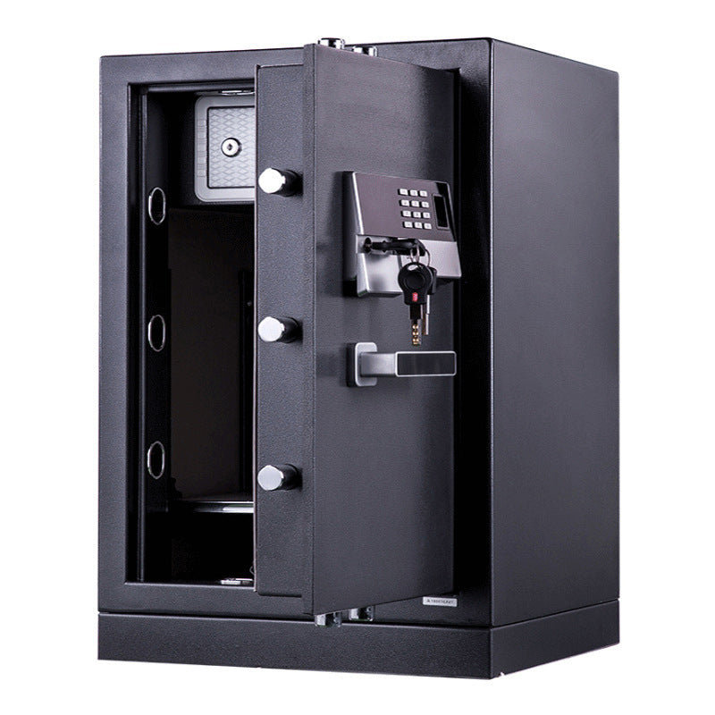 Free shipping Deli safe deposit box 48cm office smart fingerprint safe electronic password key all-steel safe