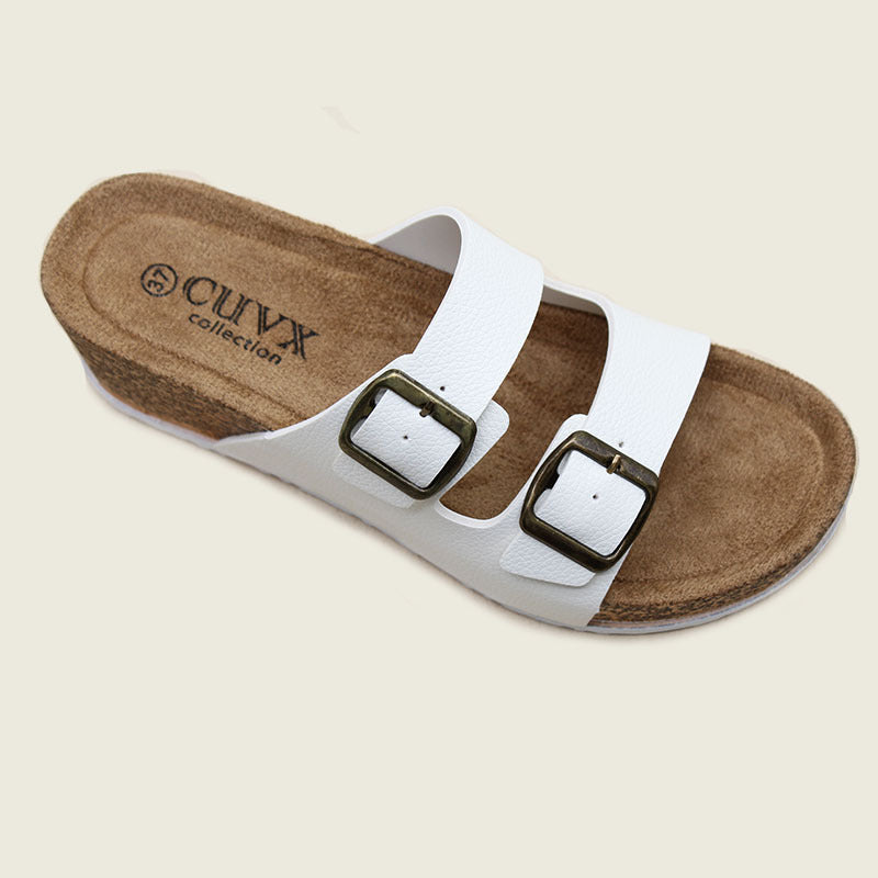 Cross-border direct sales spot women's retro soft-soled slippers summer Birkenstocks versatile thick-soled one-word cool slippers