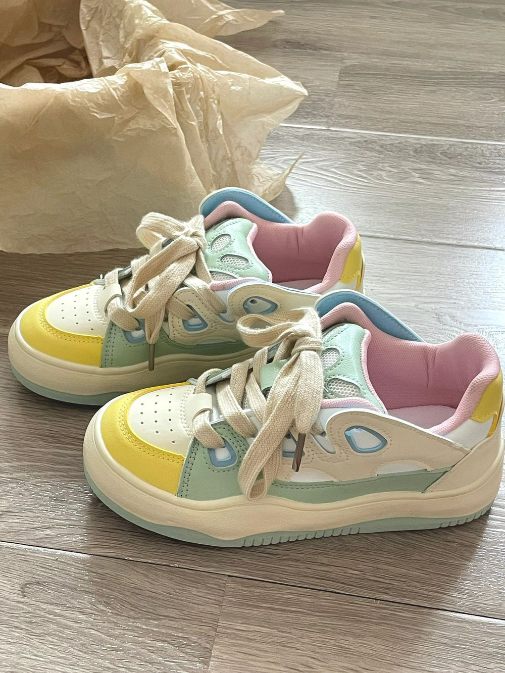 Maillard sneakers macaron cream ice cream student style easiest for matchcasual shoes popular running breathable sneakers