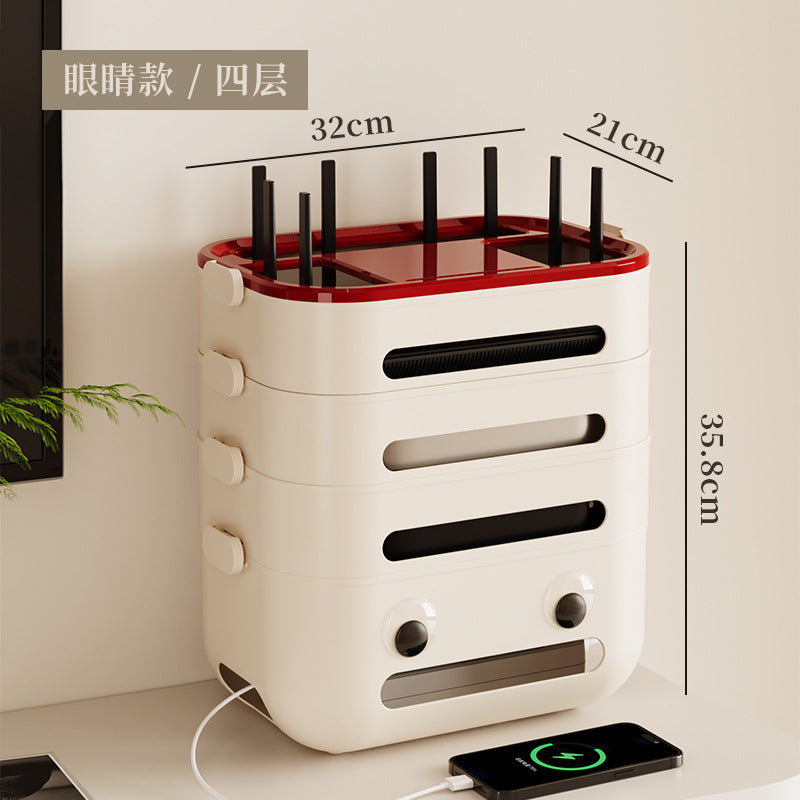 Router storage box - home wifi, tv set-top box organizer, new socket & broadband cable management solution