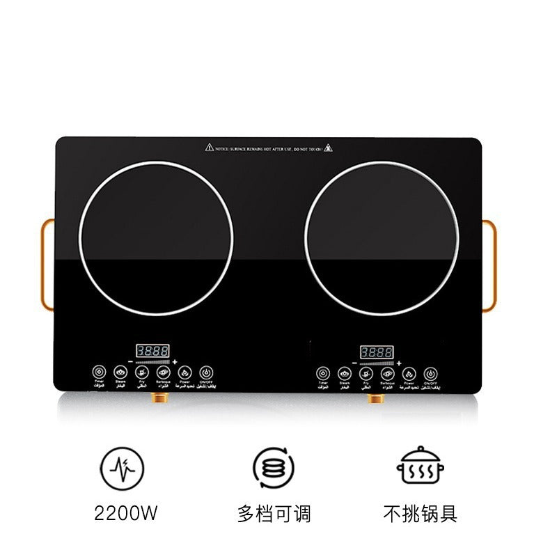 Electric ceramic stove infrared cookerfor home double-head stove high power 00v-220v/export foreign trade processing