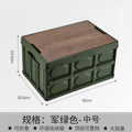 Foldable storage box plastic storage box clothes storage miscellaneous storage box car trunk wooden box with lid