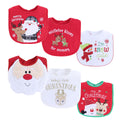 Merry christmas baby bib christmas theme saliva towel baby embroider bib anti-dirty cute