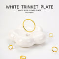 Ins chubby creative pure color ceramic flower plate desktop photo props popular style jewelry plate storage plate