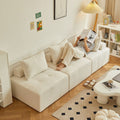 Same-day delivery module block sofa living room sofa chair free combination simple modern cream cat claw leather tofu block