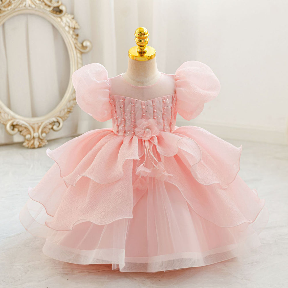 New arrival: children's formal dress - tutu skirt, puff sleeves, cake princess dress for baby girls