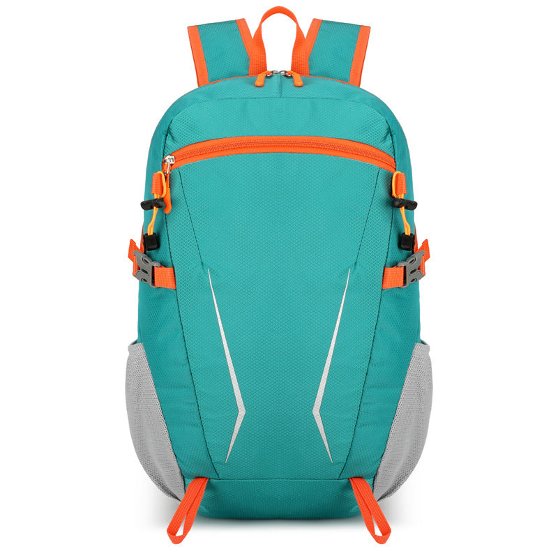 New outdoor hiking mountaineering backpack contrasting colors, lightweight and large-capacity folding bag, short-distance travel sports backpack.