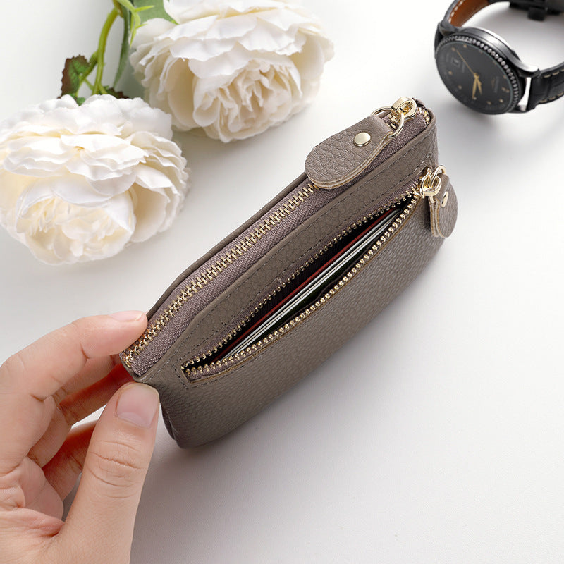 Small key zipper coin women's small wallet change bag mother model popular thin mini change bag storage bag