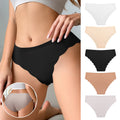 factory wholesale ice silk seamless underwear wavy edge low waist sports fold waist women's nylon briefs pure cotton crotch