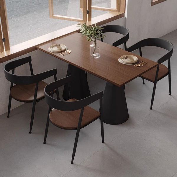 Wrought iron solid wood dining table and chair combination Industrial style bar Bistro Hot pot restaurant Restaurant Beverage shop BBQ