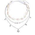 Wholesale beach sun necklace - european & american cross-border jewelry - versatile vacation style - seashell beaded multi-layer necklace with unique design