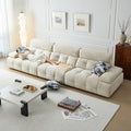 Cream style foshan sofa living room 2025 new arrival straight row lawrence sofa small apartment high back fabric sofa