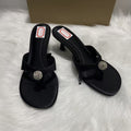 Za2025summer herringbone sandals round toe rhinestone low heel sandals women's fashion style daily sandals women's outwear
