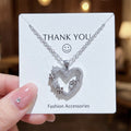 Mother's day bestseller: copper-plated zirconia heart necklace - women's luxury fashion, unique design, perfect holiday gift, choker jewelry