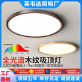 Japanese walnut eye protection ultra-thin bedroom ceiling lamp wabi-sabi style simple scandinavian balcony aisle room study lamp