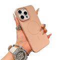 Suitable for apple 17promax soft pc color matching thin ring magnetic phone case iphone15 high-end protective cover