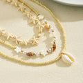 Wholesale autumn/winter sweater necklaces: european & american cross-border style - ocean-inspired starfish & seashell jewelry, subtly luxurious, niche design, stackable pearl chokers