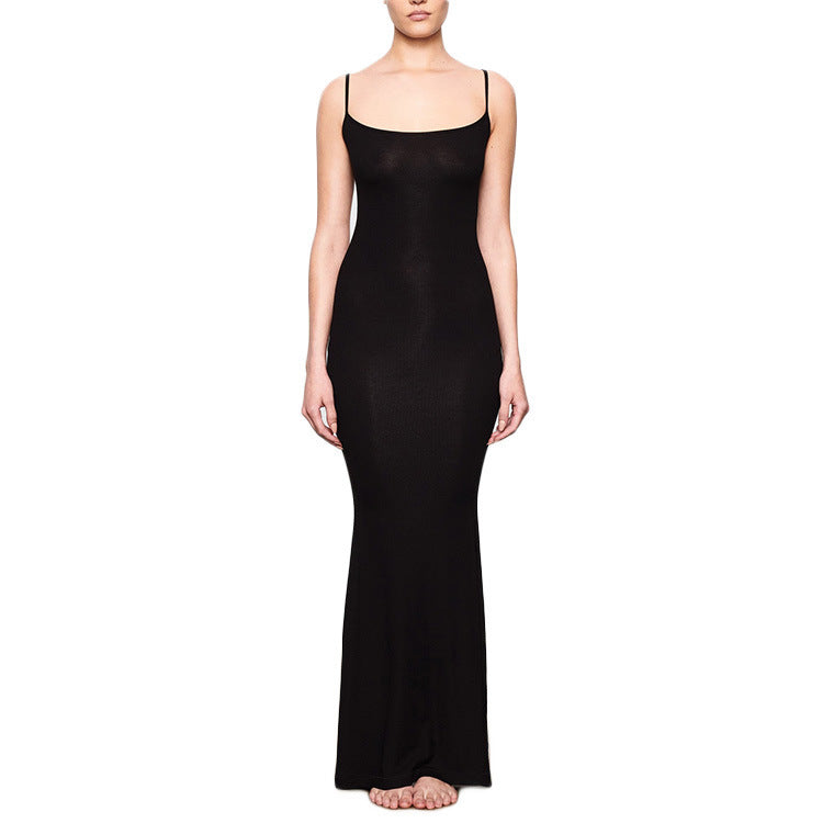 Fashion kardashian sexy suspender body shaping slimming look long skirt waist tightening belly body lifting hip one-piece tight long skirt