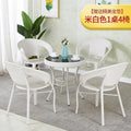 Simple balcony small tea table for home small apartment tea table living room rattan small coffee table table and chair combination glass round