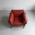 Used leather solid wood b&b art upholstered casual chair designer style living room saddle leather chair wabi-sabi style living room sofa