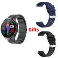 Round + black steel + 2 silicone bands (ultra-long standby time: 30 days)
