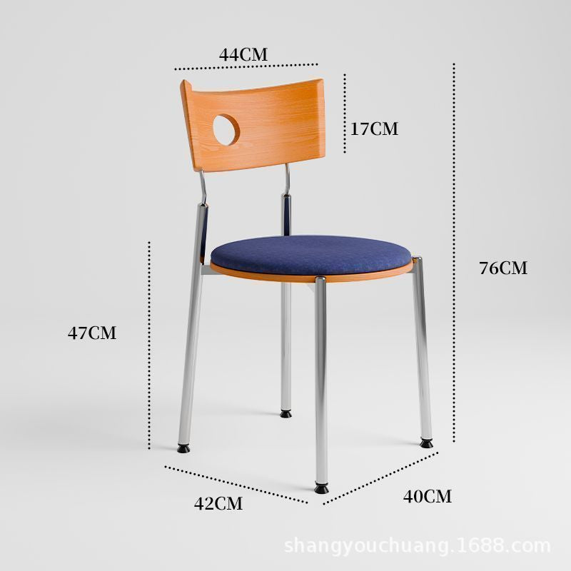 Used dining chairs, durable solid wood dining table and chairs, designer influencer minimalist high-end wabi-sabi style french retro chairs