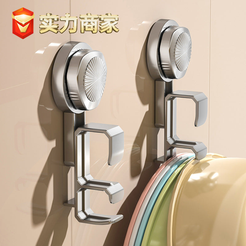 Wholesale non-punching washbasin hook wall-mounted bathroom storage rack toilet basin rack hanging basin artifact