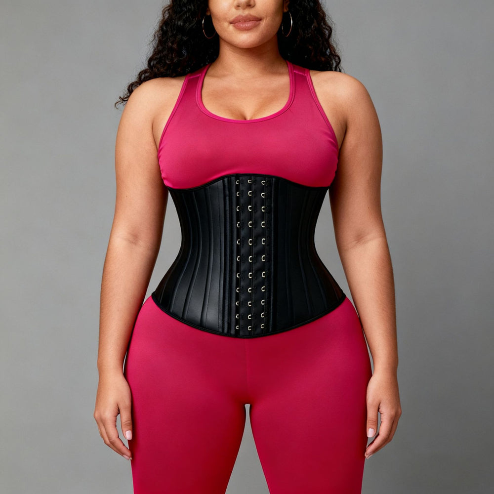 Waist trainer sweat 25 bone body management tight slimming look waist shaping abdominal exercise latex belt