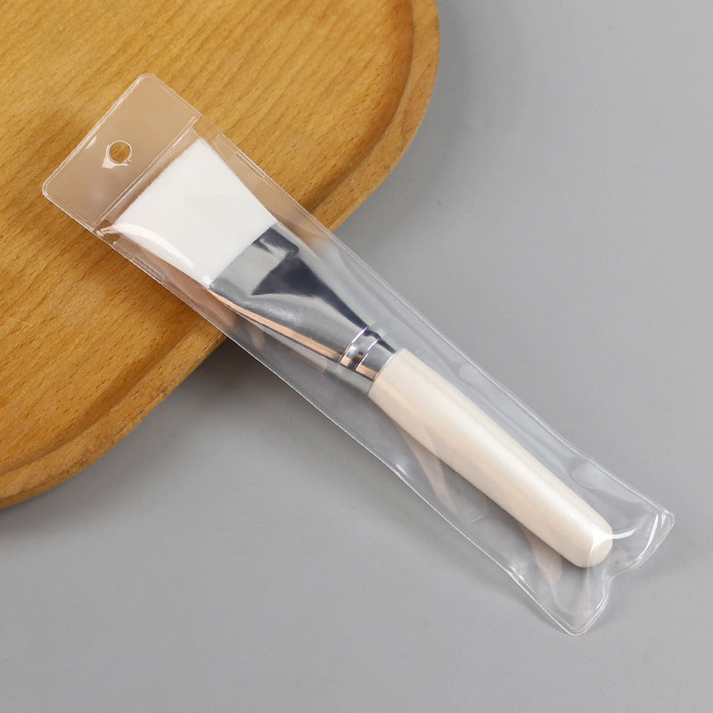 Facial mask brush beauty salon application mask brush wooden handle soft bristle brush makeup brush log pole white bristle brush spa brush