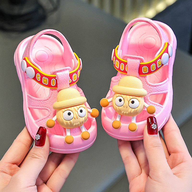 Kids' sandals: new summer korean style, soft sole, non-slip, waterproof first walker sandals for boys and girls aged 2-3 years