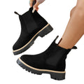 plus size short boots for women fall and winter new arrival square heel suede boots casual round toe sleeve export women's boots wholesale