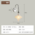 Diamond pleated glass table lamp wall lamp chandelier silver chrome metal retro cream style bedroom bedside bay window soft light