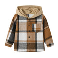 Boys' plaid shirt long sleeve lightweight hooded jacket spring/autumn new oem custom kids' shirt casual cardigan