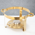 5qt stainless steel gold round furnace insulation buffet furnace suitchafingdishbuffetsetcross-border