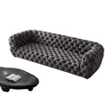 Italian minimalist living room baxter fabric button sofa villa large flat hotel frosted technical cloth sofa custom