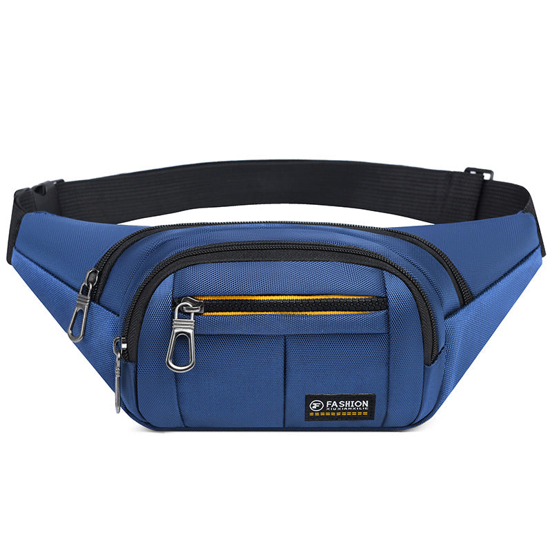 Cross-border men's fanny pack, construction site work, portable mobile phone bag, outdoor sports breast bag, trendy versatile shoulder messenger bag