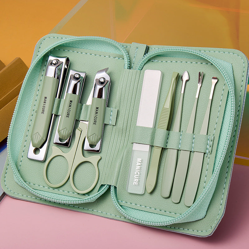 Portable stainless steel nail clipper set - angled edge nail clippers, grooming & beauty tools, nail nipper & scissors set
