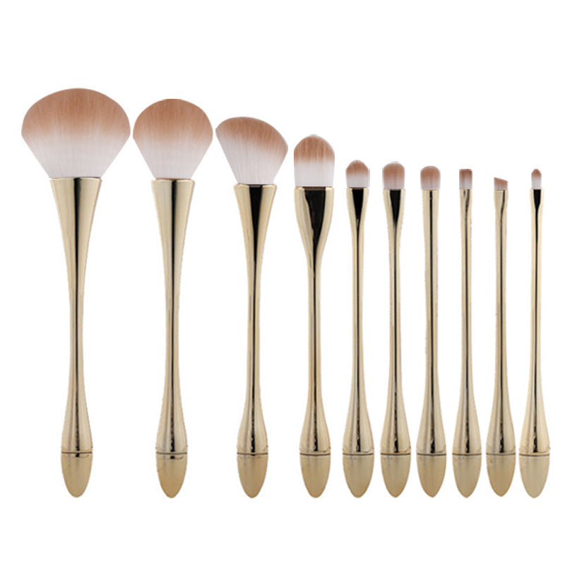 Sujilian xiaomanyao 10-piece set of complete makeup brushes, novice beauty tools, loose powder, blush brush, eye shadow makeup brush