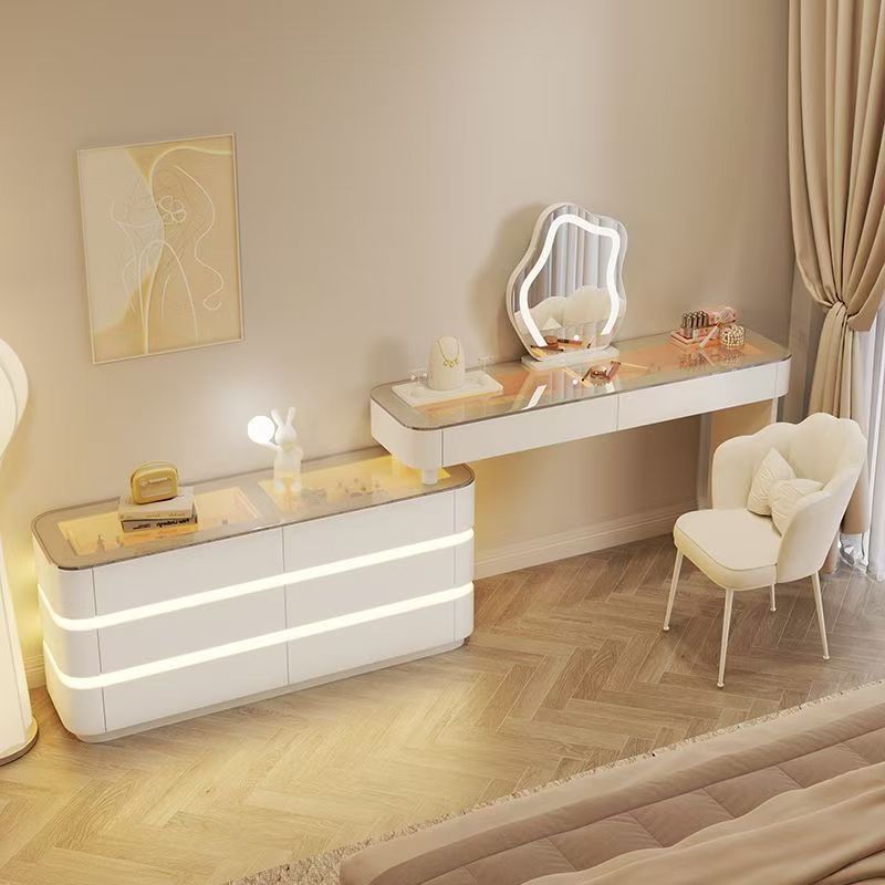 New arrival mirror dressing table for home bedroom classy sense chest all-in-one dressing table casual solid wood long dressing table
