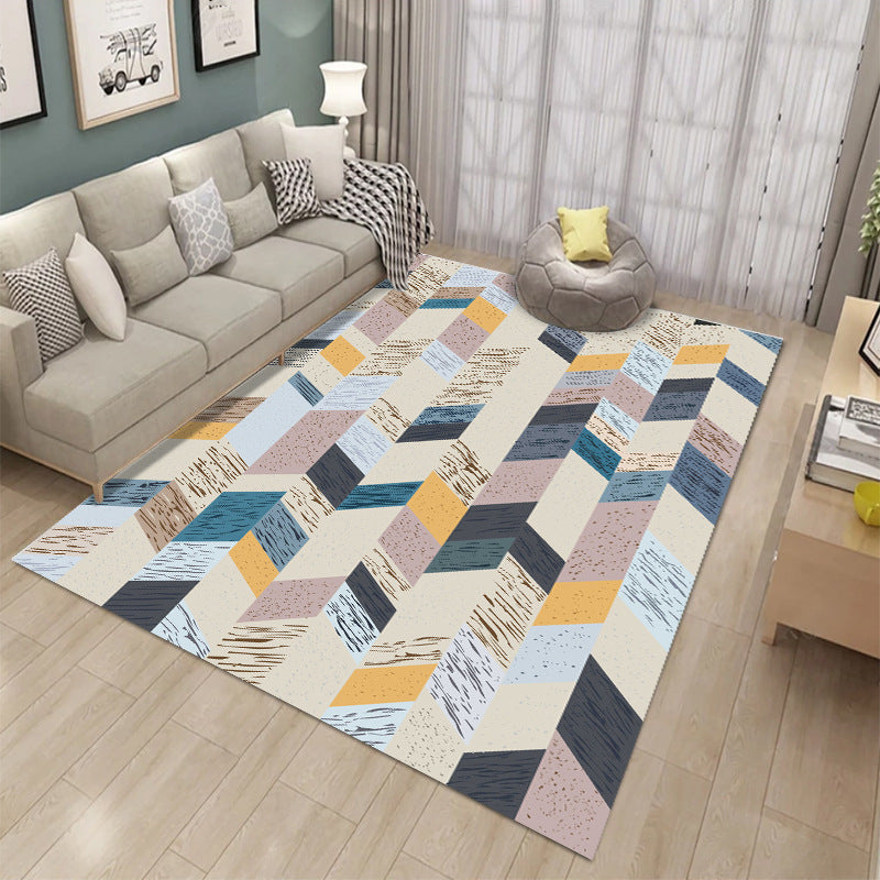 Personalized cross-border scandinavian bedroom for homeprinting living room carpet wholesale modern geometric sofa coffee table blanket bay window blanket