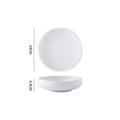 Minimalist blue & white polka dot ceramic dinnerware set - western dinner plates, restaurant & hotel quality ceramic tableware with polka dot design
