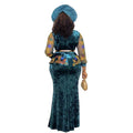 supply new arrival gold velvet + mesh patchwork pure color hot diamond hip-covering long skirt with belt but not headscarf