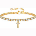 European and american cross-border new jewelry: fashionable new diamond-studded claw chain 26-letter bracelet, minimalist couple bracelet for women